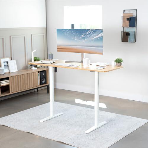 Compact Electric Stand Up Desk Frame for 41 to 74 inch Table Tops. Picture 2