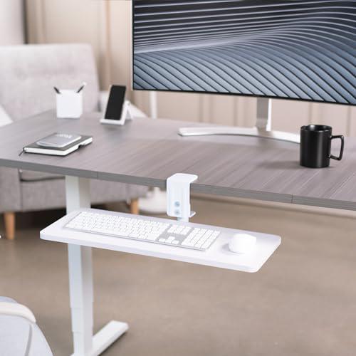 Clamp-on Rotating Computer Keyboard and Mouse Tray, Swiveling 25 x 10 inch. Picture 3