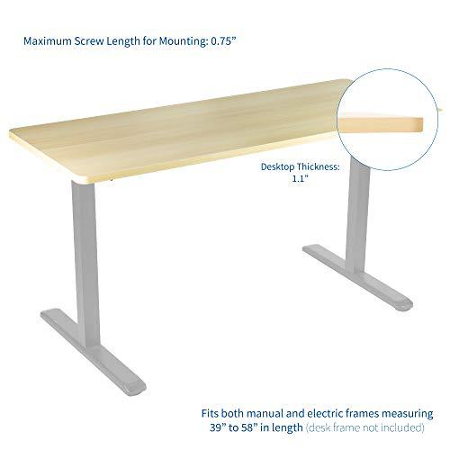 Light Wood 60 x 24 inch Universal Solid One-Piece Table Top. Picture 4
