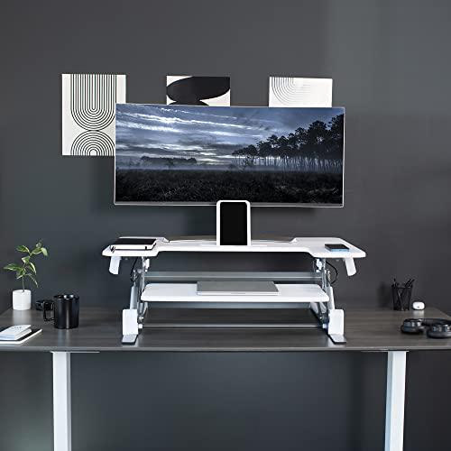 36 inch Height Adjustable Stand Up Desk Converter, V Series. Picture 9