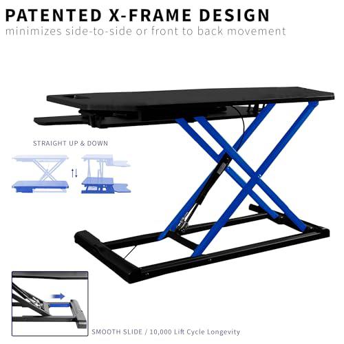 38 inch Corner Desk Converter, K Series, Height Adjustable Sit to Stand Riser. Picture 5