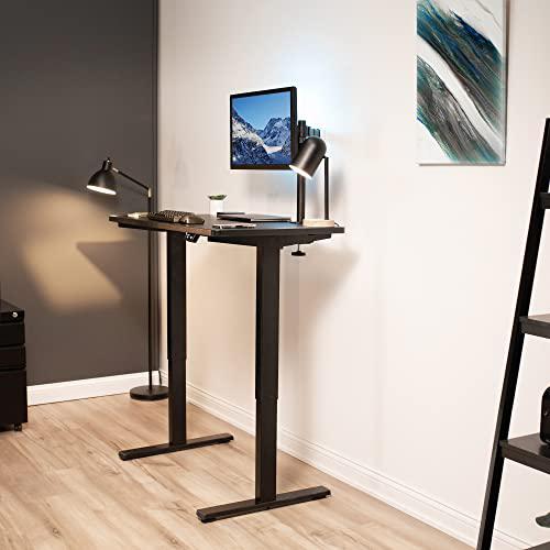 43-inch Electric Height Adjustable 43 x 24 inch Stand Up Desk, Black. Picture 2