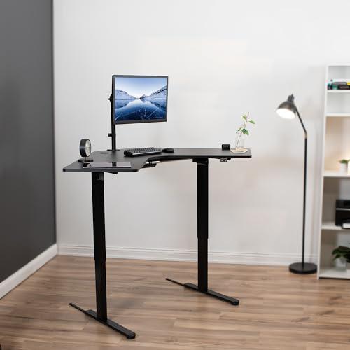 Electric Height Adjustable L-Shaped 47 x 47 inch Standing Desk. Picture 2