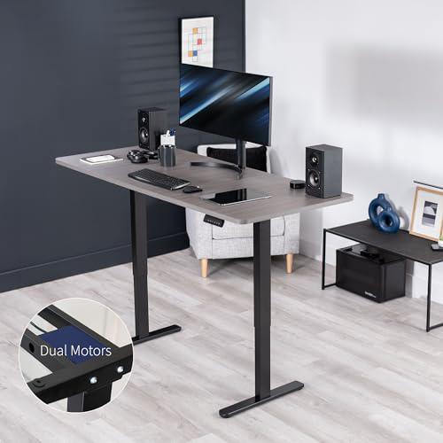 Electric Height Adjustable 71 x 30 in Memory Stand Up Desk, Dark Gray. Picture 8