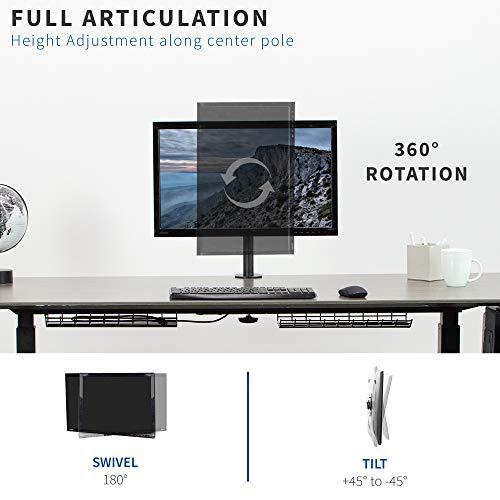 Single 13 to 32 inch LCD Monitor Desk Mount, Fully Adjustable Stand. Picture 4