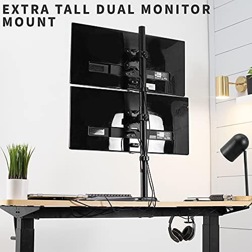 Dual Monitor Desk Stand Free-Standing LCD Mount, Holds in Stacked Position. Picture 7