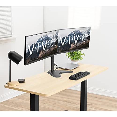 Dual 13 to 30 inch Monitor Free-Standing Mount, Fully Adjustable Desk Stand. Picture 2