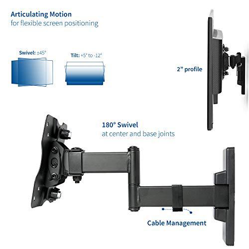 Full Motion Wall Mount for up to 27 inch LCD LED TV and Computer Monitor Screens. Picture 3