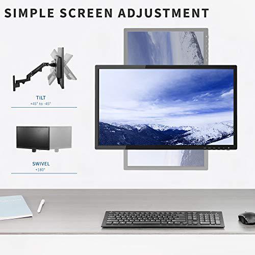 Premium Aluminum Single LCD Monitor Wall Mount for Screens up to 32 inches. Picture 5