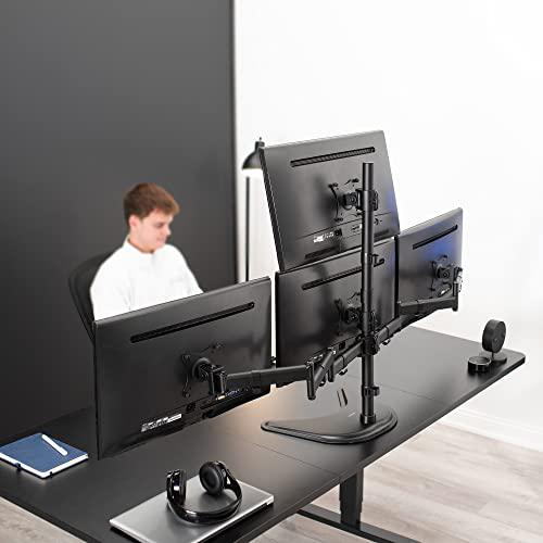 Quad LCD Monitor Desk Stand Mount, Free-Standing 3 Plus 1, Holds 4 Screens. Picture 8
