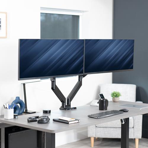 Premium Aluminum Heavy Duty Arms, Fits 2 Ultrawide Monitors up to 38 inches. Picture 2