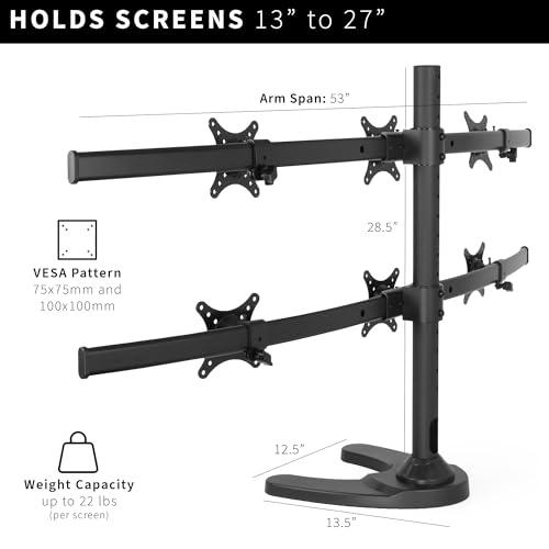 Hex LCD Monitor Height Adjustable 6 Screen Desk Mount Stand. Picture 3