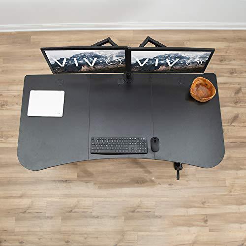 Height Adjustable 63 x 32 inch Stand Up Desk, Crank System, Workstation. Picture 6