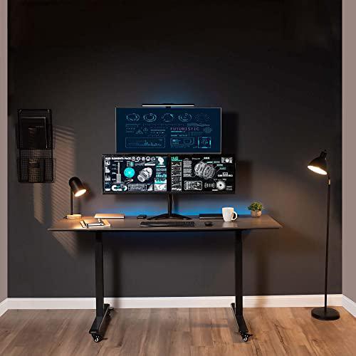 Triple LCD LED Computer Monitor Desk Stand, Free Standing Heavy Duty. Picture 8