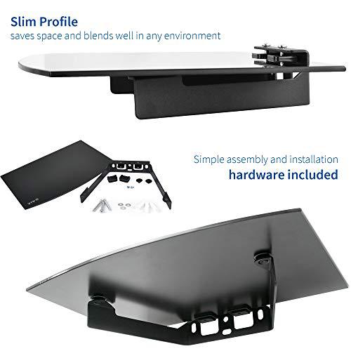 Floating Wall Mount Tempered Glass Shelf for DVD Player, Audio, Gaming System. Picture 4