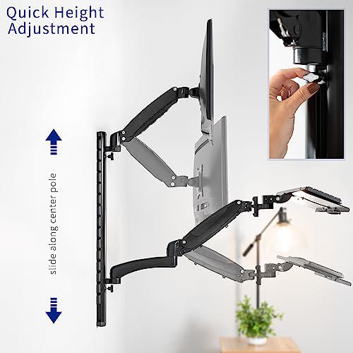 Black Sit-Stand Wall Mount Counterbalance Height Adjustable. Picture 5