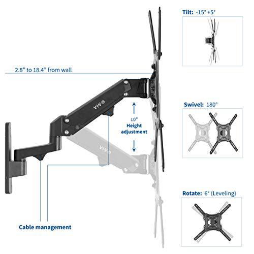 Premium Aluminum Single TV Wall Mount for 23 to 55 inch Screens. Picture 3