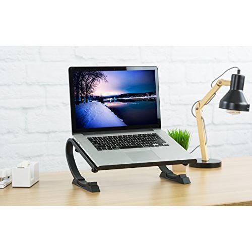 Black Fully Adjustable Curved Laptop, Notebook and Monitor Riser Stand. Picture 4