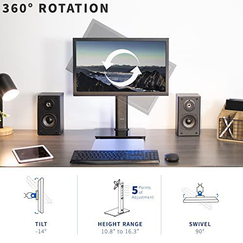 Single Rotating 13 to 38 inch Ultrawide Monitor and TV Table Top Desk Stand. Picture 4