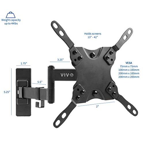 Full Motion TV Wall Mount for 13 to 42 inch Flat Plasma Screens. Picture 2