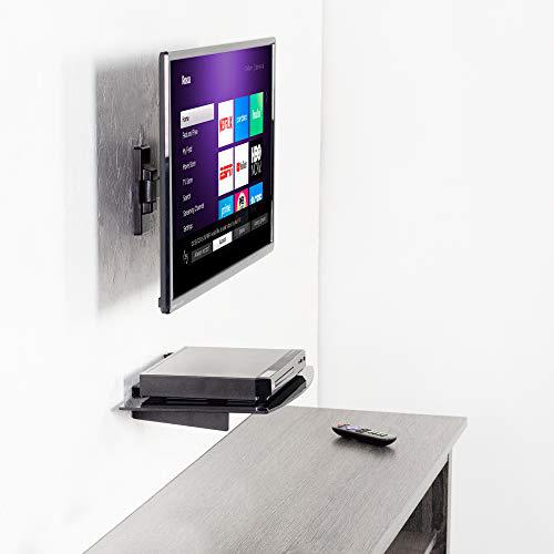 Floating Wall Mount Tempered Glass Shelf for DVD Player, Audio, Gaming System. Picture 8