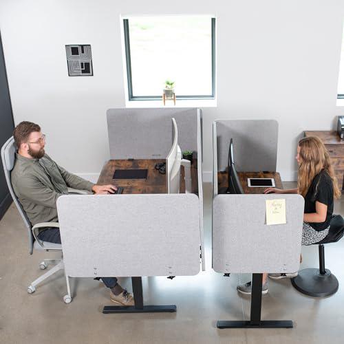 Clamp-on 71 x 24 inch Privacy Panel System, Sound Absorbing Cubicle Desk Divider. Picture 2