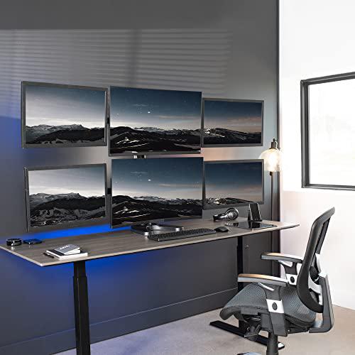 Hex LCD Monitor Height Adjustable 6 Screen Desk Mount Stand. Picture 8