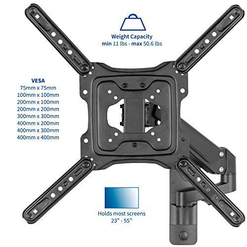 Premium Aluminum Single TV Wall Mount for 23 to 55 inch Screens. Picture 2