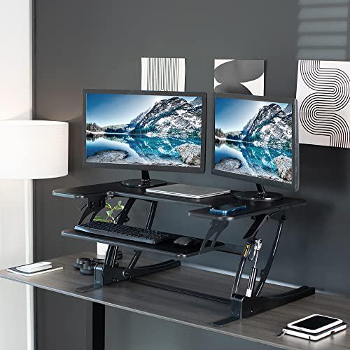 36 inch Height Adjustable Stand Up Desk Converter, V Series. Picture 2