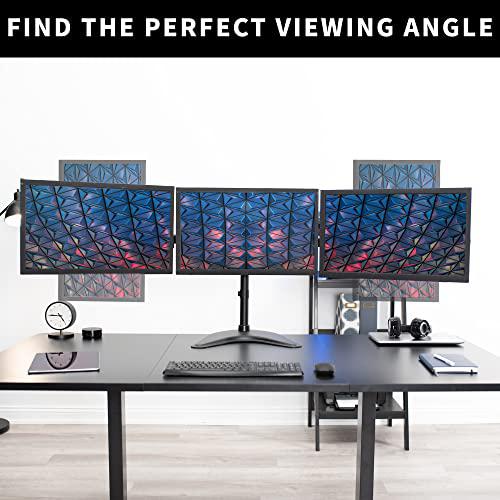 Triple Monitor Mount Fully Adjustable Desk Free Stand for 3 LCD Screens. Picture 5
