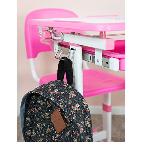 Pink Height Adjustable Children's Desk and Chair Set. Picture 6