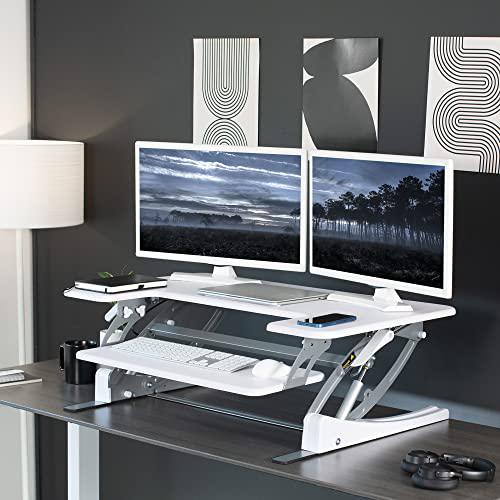 36 inch Height Adjustable Stand Up Desk Converter, V Series. Picture 2