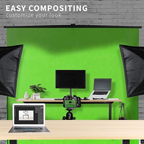 Collapsible 100 inch Diagonal Green Screen, Mountable Pull-up Chroma Key. Picture 9