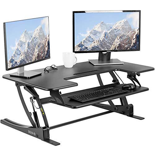 42 inch Height Adjustable Stand Up Desk Converter, V Series. Picture 1