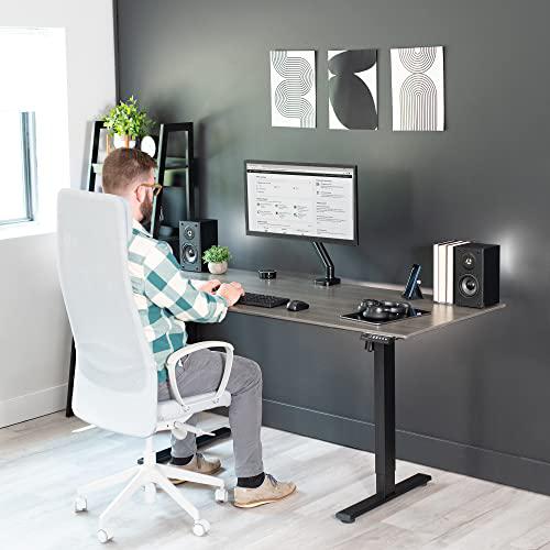 Single Monitor Height Adjustable Counterbalance Pneumatic Arm Desk Mount Stand. Picture 9