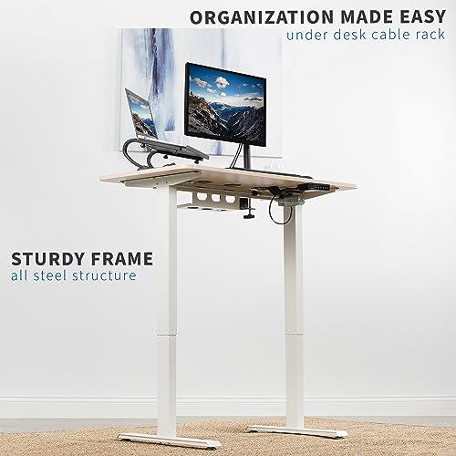 Electric Height Adjustable 44 x 24 inch Stand Up Desk, Standing Workstation. Picture 8