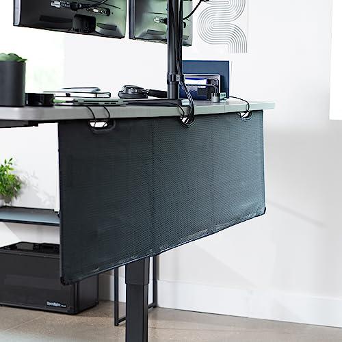 Black 60 inch Under Desk Privacy and Cable Management Organizer Sleeve. Picture 2