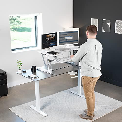 36 inch Height Adjustable Stand Up Desk Converter, V Series. Picture 4