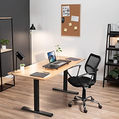 Black Small Single Top 28 inch Standing Desk Converter. Picture 8