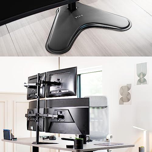 Quad 13 to 30 inch Monitor Free-Standing Mount, Fully Adjustable Desk Stand. Picture 4