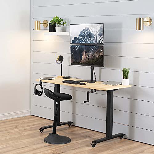 Dual Monitor Desk Stand Free-Standing LCD Mount, Holds in Stacked Position. Picture 8