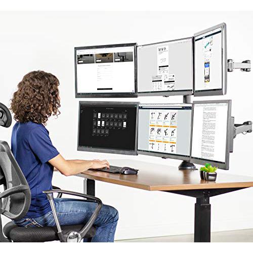 Steel Hex 23 to 32 inch LED LCD Computer Monitor, Heavy Duty Desk Mount. Picture 8