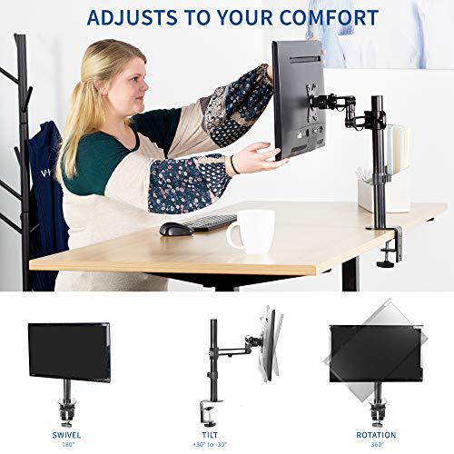 Full Motion Aluminum 17 to 32 inch Single Monitor Desk Mount Stand. Picture 6