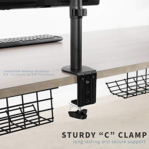 Single 13 to 32 inch LCD Monitor Desk Mount, Fully Adjustable Stand. Picture 6