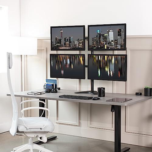 Quad 13 to 30 inch Monitor Free-Standing Mount, Fully Adjustable Desk Stand. Picture 2