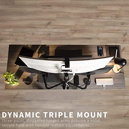 Triple LCD Monitor Desk Mount Stand Heavy Duty and Fully Adjustable, 3 Screens. Picture 7