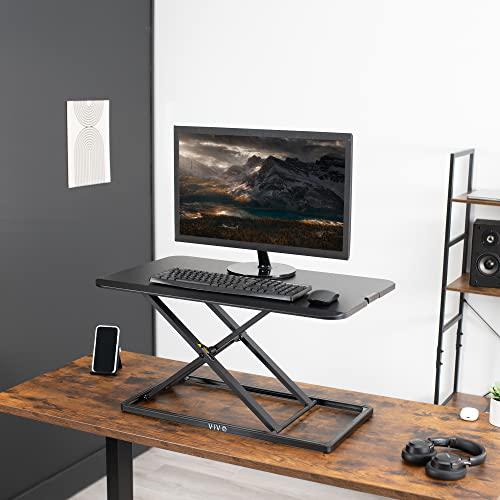 Economy Single Top Height Adjustable 29 inch Standing Desk Converter. Picture 2