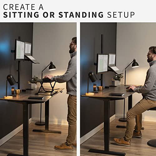 Laptop and 13 to 32 inch LCD Monitor Stand up Desk Mount, Extra Tall. Picture 4