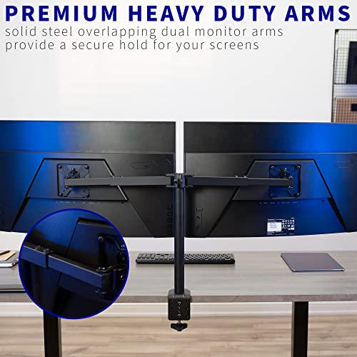 Dual LCD LED 21 to 32 inch Monitor Desk Mount, Heavy Duty. Picture 3