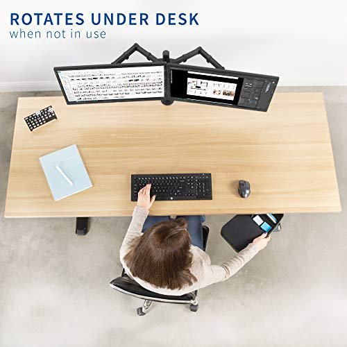 Black Adjustable Under Desk Mounted Pencil Drawer with Mouse Platform. Picture 5